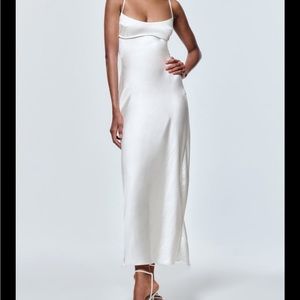 Zara Satin Effect Cut Out Dress